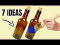 Botellas de Vidrio Decoradas - 7 IDEAS INCREÍBLES Y FÁCILES DE HACER