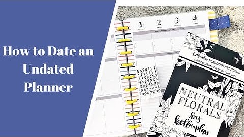 How to date an Undated Happy Planner