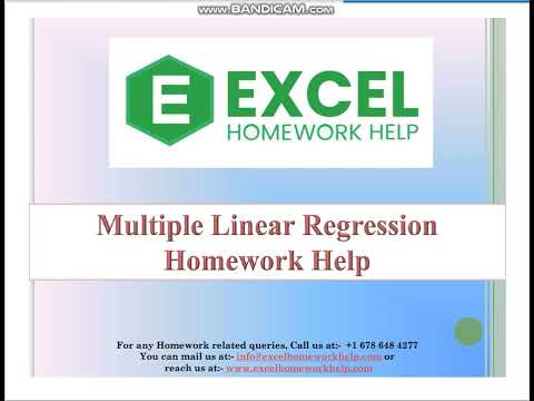 Multiple Linear Regression Homework Help