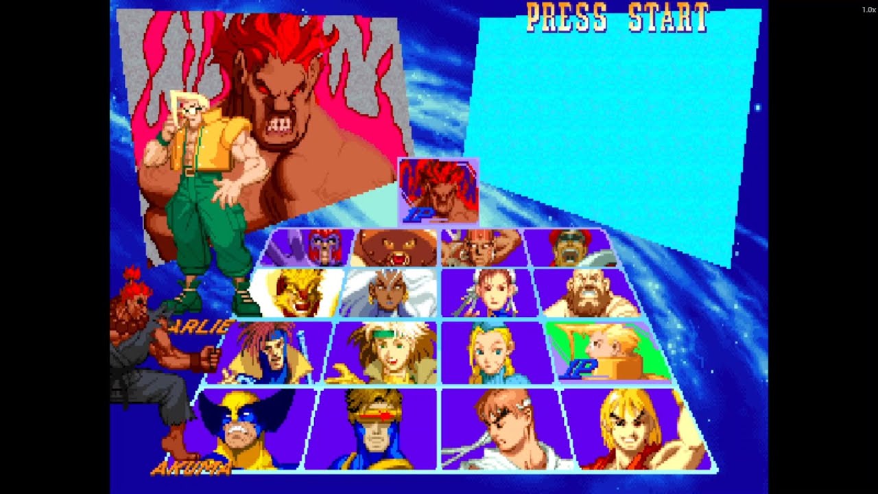 Charlie & Akuma Strike with Precision & Power! | X-Men vs Street Fighter Arcade Gameplay