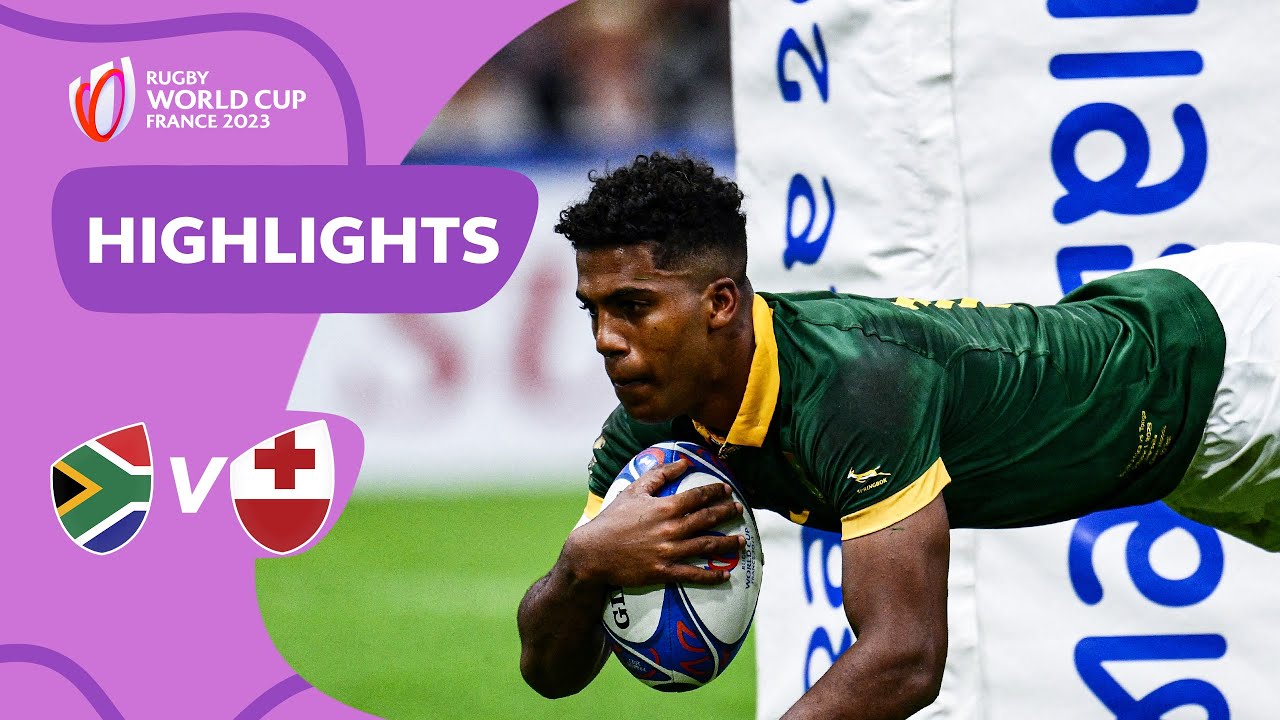 Springboks triumph in ten-try thriller South Africa v Tonga Rugby World Cup 2023 Highlights