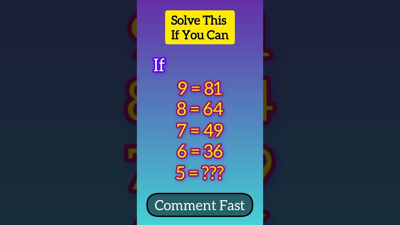 Math Puzzle | Try Before Seeing the Answer👈 