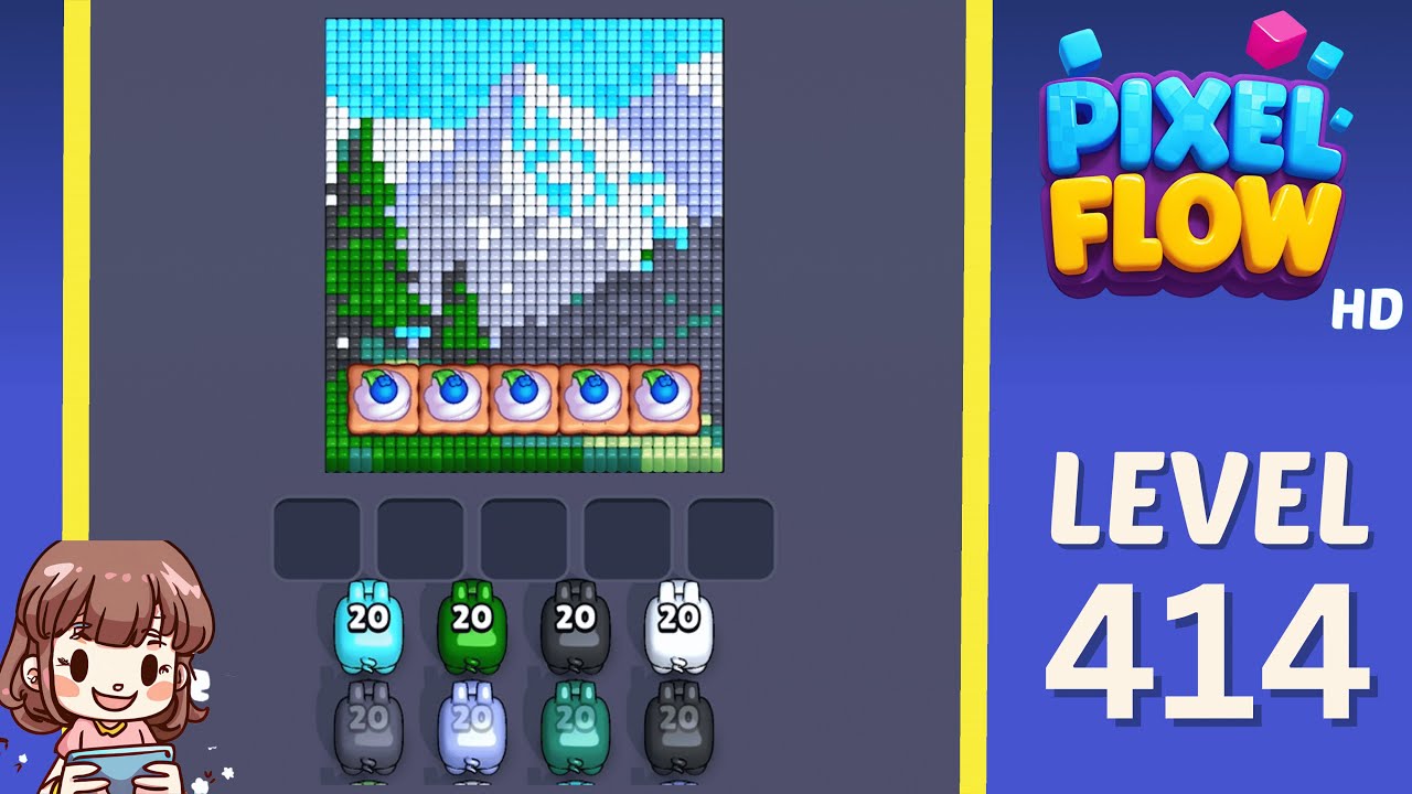 Pixel Flow Level 414 Solution Walkthrough - YouTube