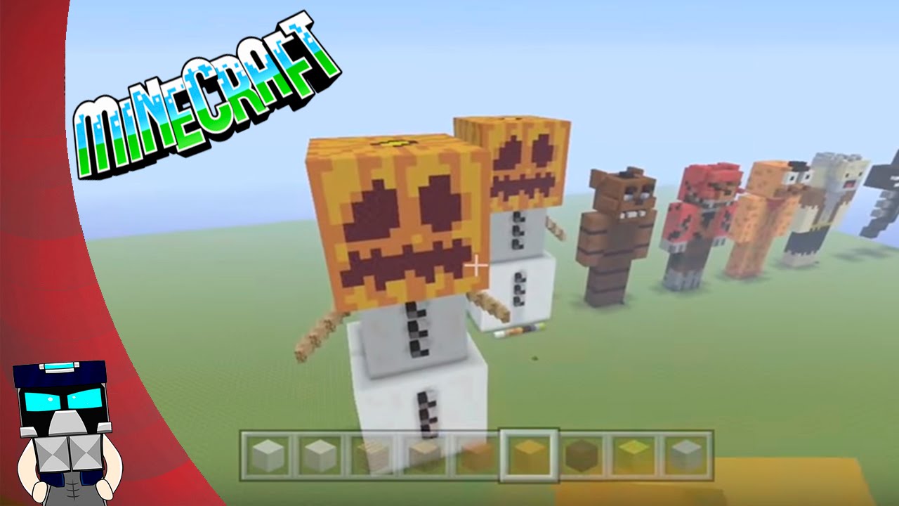 Minecraft Pixel Art Golem de Nieve (Como hacer un Golem de 