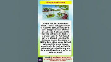 The Dove and The Ant || Learn English #english #listen #speaking #story #learning #podcast #shorts