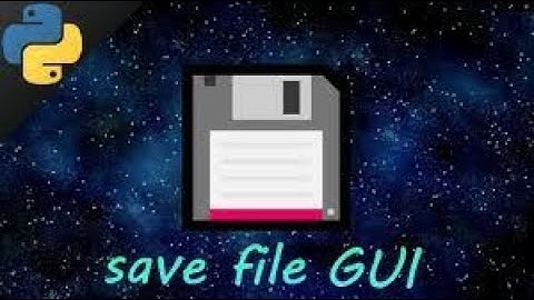 Python GUI save a file (filedialog) 💾