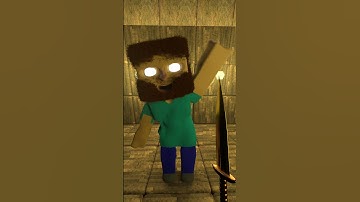 Realistic Minecraft Herobrine Encounter 3 #blender #animation #minecraft #minecraftmemes