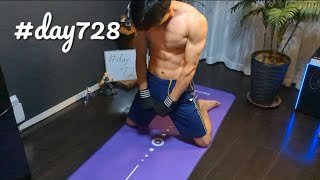 I just can't stop it. #day728 #workout #筋トレ #自重