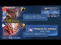 Low winrate prank chou then showing my real winrate  their reaction   mobile legends