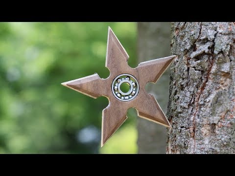 Como fazer um *spinner* de fidget em estrela ninja (shuriken) de madeira – DIY