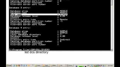 Chapter 5(1) - DB2 Directories - Connecting to a DB2 Server
