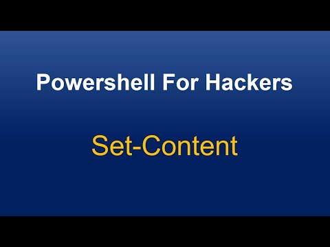 09 Powershell For Hackers -- Set Content