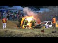 Stockcar 2021  bellechaume manche 2 voiture en feu  4k