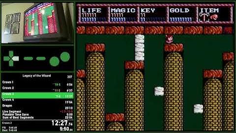 Legacy of the Wizard Speedrun | any% | 22:55