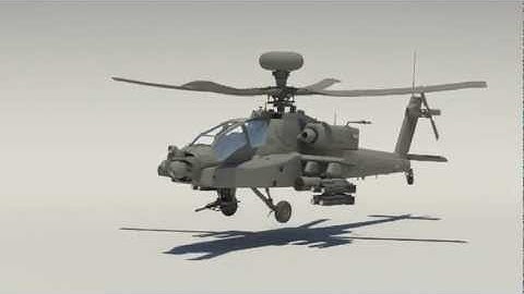 Apache AH-64D animation test