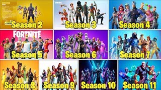 RANKING EVERY 'BATTLE PASS BY SKIN' FROM WORST TO BEST! (Season 2-11) | Fortnite Battle Royale!