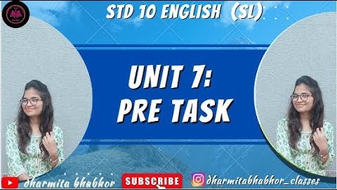 std 10 English SL Gujarati medium Ch 7. Pre Task (P1)#gujaratimedium #std10 #std10english