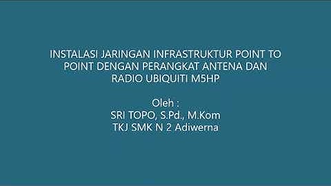 Konfigurasi jaringan Point to Point (PTP) mode bridge