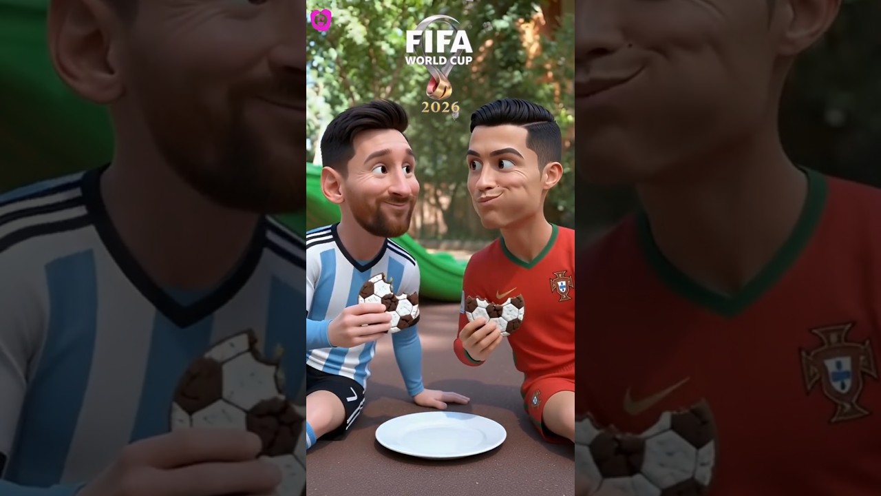 Ronaldo and Messi: Sharing is caring | Kids Games | BachaBola #babyshorts #fifa2026