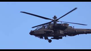 U.S. Army AH-64E Apaches weapons training at Aerial Gunnery Range.