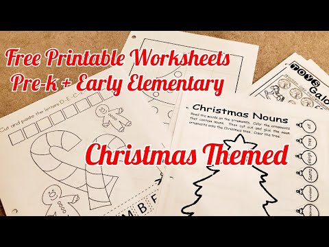 کاربرگ های کریسمس برای Early Elementary + PreK (قابل چاپ رایگان)