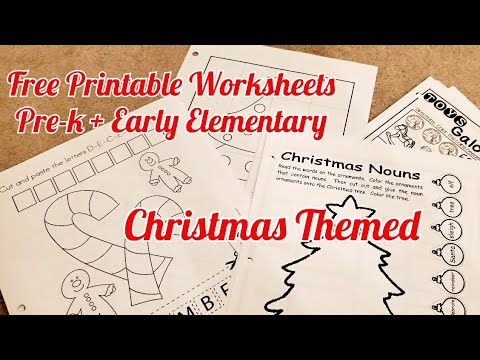 Christmas Worksheets for Early Elementary+PreK (free printables)