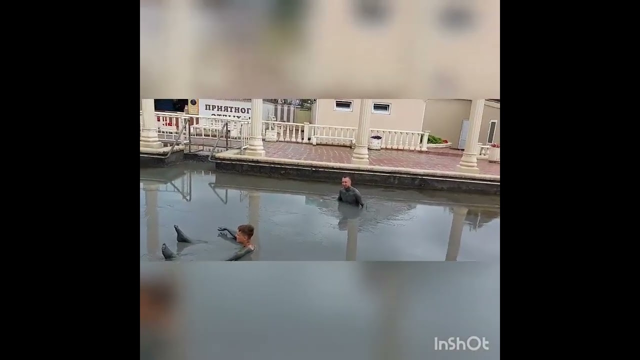 Poseidon Beach. Azov Sea. Mud baths.Пляж Посейдон. Азовское море. Грязевые ванны.波塞冬海滩。亚速海。泥浴。