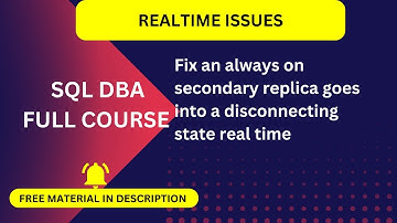 Fix an always on secondary replica goes into a disconnecting state real time