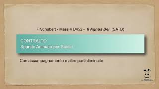 SCHUBERT Messa n  4 in Do Maggiore   D 452   6 Agnus Dei CONTRALTO