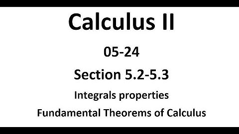 Calculus II - Lecture 1 (05/24)