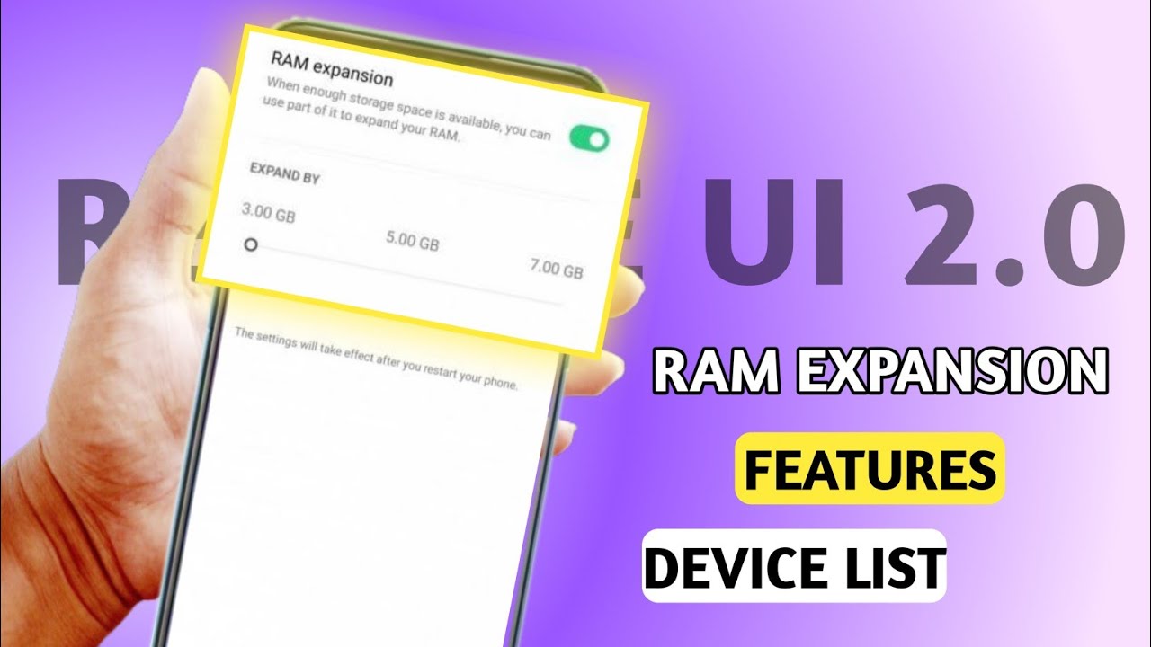 Realme UI 2.0 New Features | Ram Expansion | How to enable and Device ...