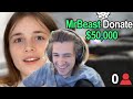 xQc Reacts to MrBeast Donating $50,000 To Streamers With 0 Viewers