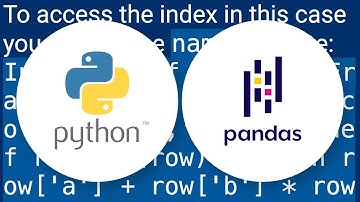 getting the index of a row in a pandas apply function
