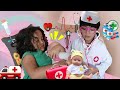 Main Dokter Dokteran Ambulance 💞 Hanum Jadi Dokter Kecil Meriksa Bayi Sakit - Pasienya Ketawa Mulu