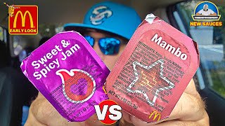 McDonald's® Sweet & Spicy Jam VS Mambo Sauce! | NEW SAUCES | EARLY LOOK! | theendorsement