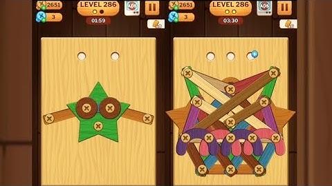 Screw Puzzle: Wood Nut & Bolt - Level 286