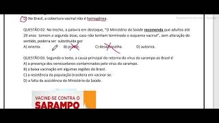 CORREÇÃO DE SIMULADO 8º ANO