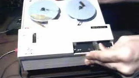 Sony TC-123 portable reel-to-reel tape recorder.