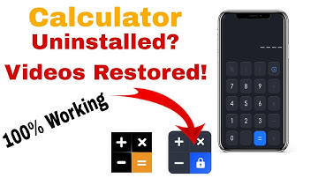 Recover Videos from Hidden Calculator lock App After Uninstalling! Malayalam #calculator#recover#new