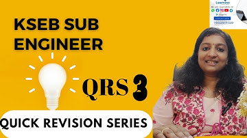 KSEB SUB Engineer , Quick Revision series