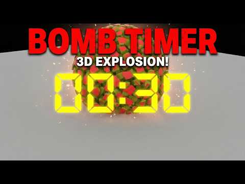 30 Second Timer - 3D Bomb Animation with Sound