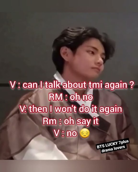 taehyung's sad 😔 face when he wasn't allowed to talk about his tmi