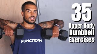 35 Upper Body DUMBBELL Exercises For At Home Workouts
