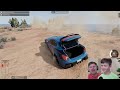 Racing Random Cars on Huge Jumps and Cliffs