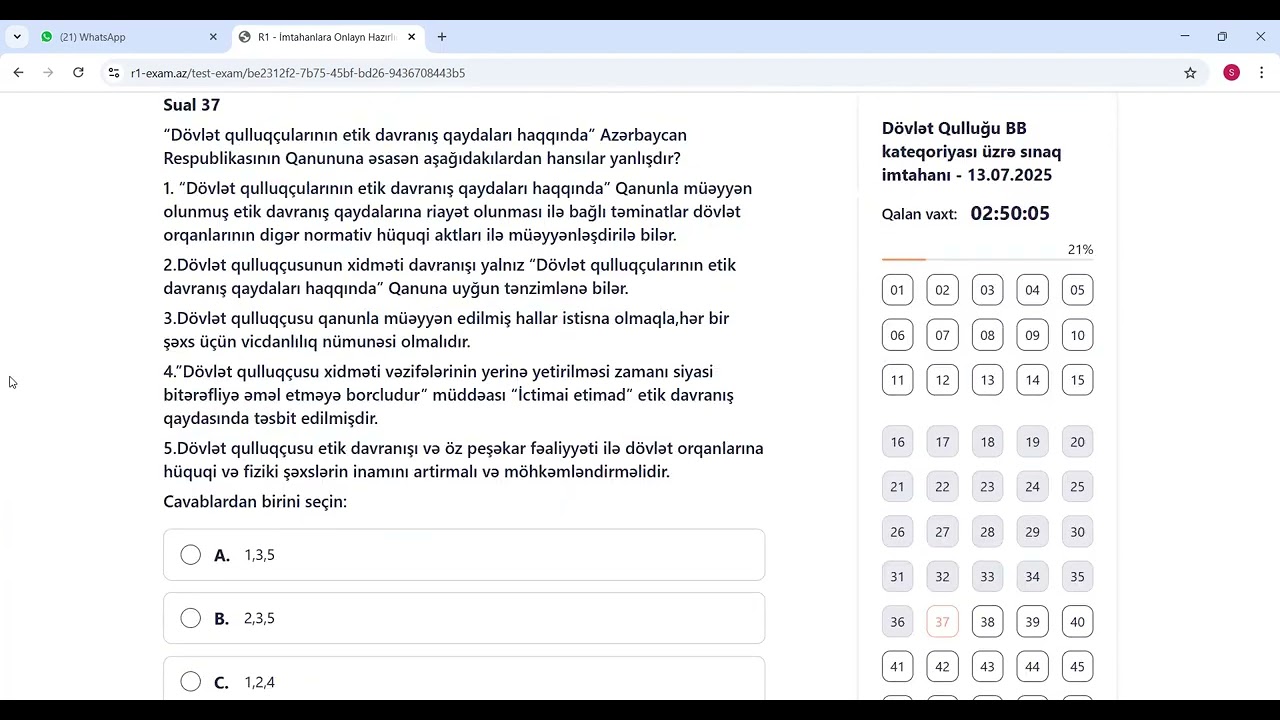 13 iyul sınağımızın QANUNVERİCİLİK suallarının izahı. R1 Academy. AB/AC/BA/BB