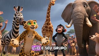 Thumbnail: LÉO, O FILHOTE DE LEOPARDO 🐆 Uma História de Amizade e Coragem na Selva! (Desenho Infantil)