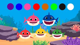 Baby Shark Learns Colors |  Nursery Rhymes & Kids Songs