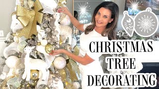 🎄CHRISTMAS TREE DECORATING Winter Love +Big Bow DIY🎄ep 17 \\