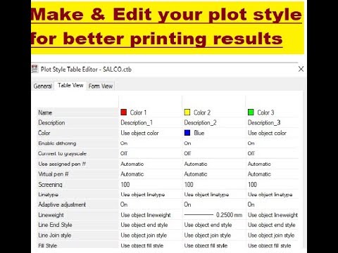 How to make plot style manager & manage colours lines in printing