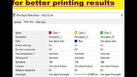 How to make plot style manager & manage colours lines in printing